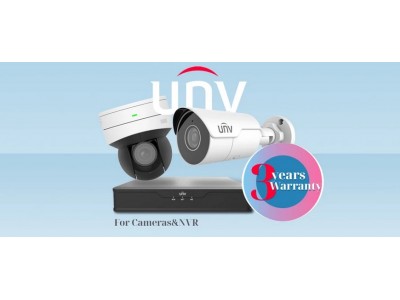36 месяцев гарантии на IP видеокамеры и сетевые видеорегистраторы UNV