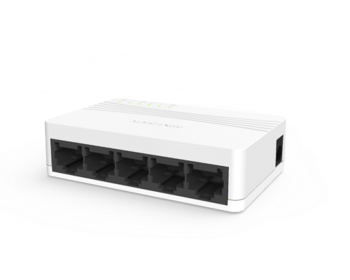 Купить  DS-3E0105D-E, "Настольный коммутатор. 5 портов 10/100 Мбит/с Ethernet. Пропускная способность 1 Gbps