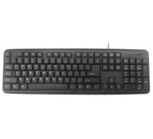 Keyboard Gembird KB-U-103-RU, Standard, Full size, Silent, Black, USB