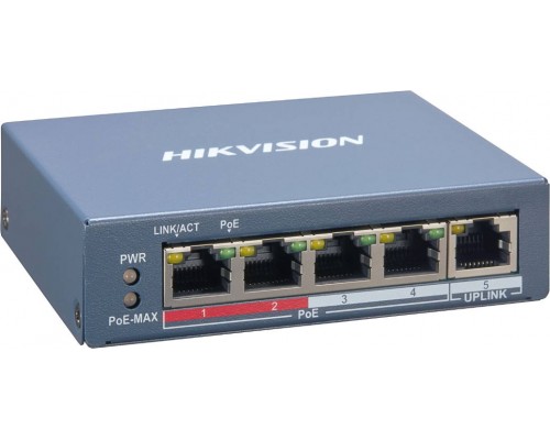 Купить  DS-3E1105P-EI Настольный SMART Monitoring PoE+ коммутатор