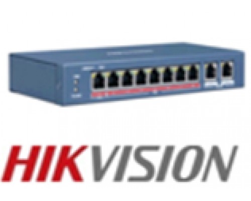 Купить  DS-3E0310HP-E Настольный PoE+ коммутатор. Передача питания и сигнала на 250м.   8-Port 10/100Mbps (8
