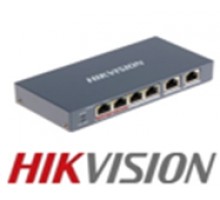 DS-3E0106HP-E Настольный PoE+ коммутатор. Передача питания и сигнала на 250м.