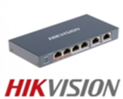 Купить  DS-3E0106HP-E Настольный PoE+ коммутатор. Передача питания и сигнала на 250м.