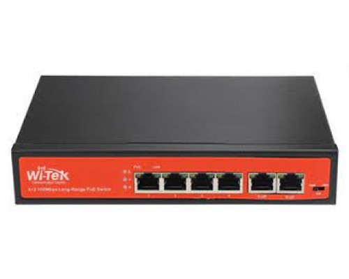 Купить  Wi-Tek Switch PoE WI-PS205 (4PoE + 2Uplink)